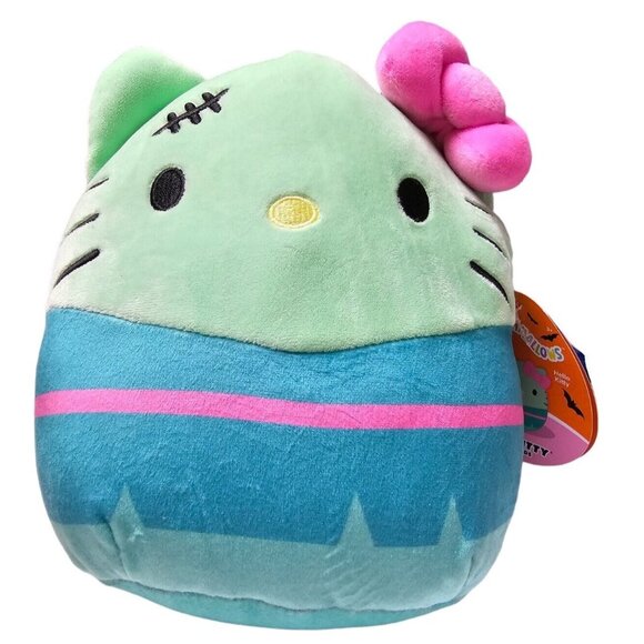 Hello Kitty Kellytoy Squishmallow 8" Sanrio Friends Frankenstein Halloween NEW - Picture 1 of 7